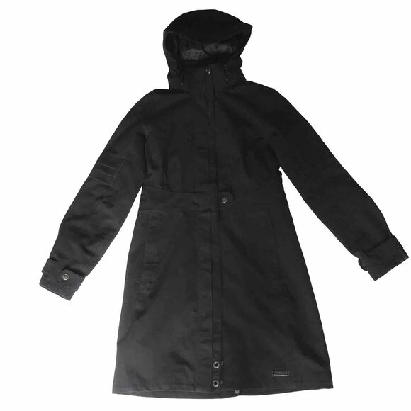 Merrell Jacket Womens Small Black Opti-Shell Hooded Water Resistant Vented Parka - Picture 1 of 16